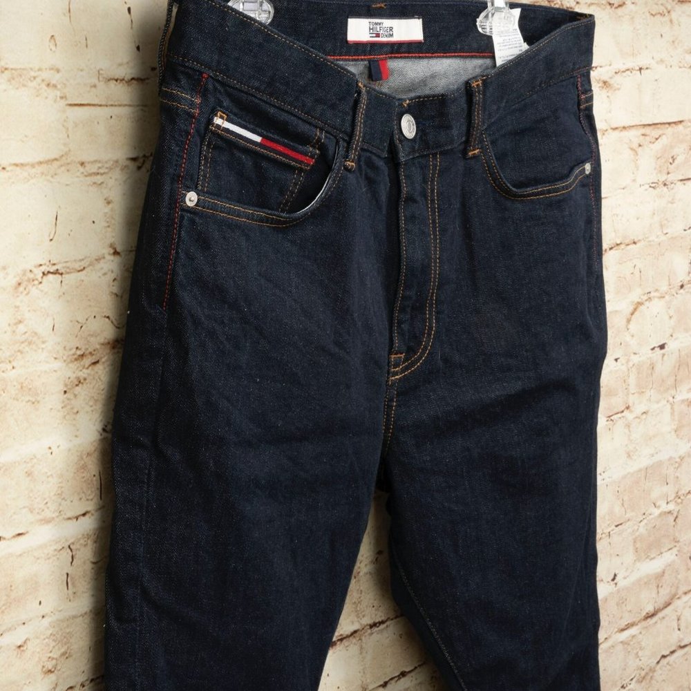 Tommy Hilfiger Designer Dark Wash Slim 38X28 Denim Jeans Pants